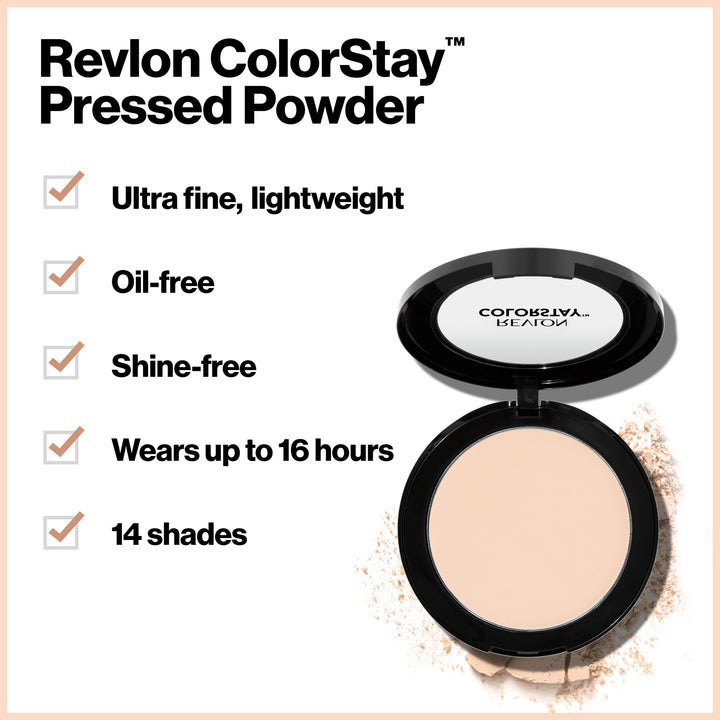 Colorstay™ Pressed Powder: lightweight, oil-free, 16 HRS, 14 shades